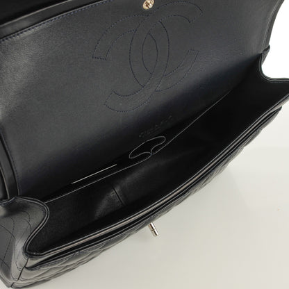 Chanel Lambskin Quilted Maxi Double Flap Navy 9 of 9
