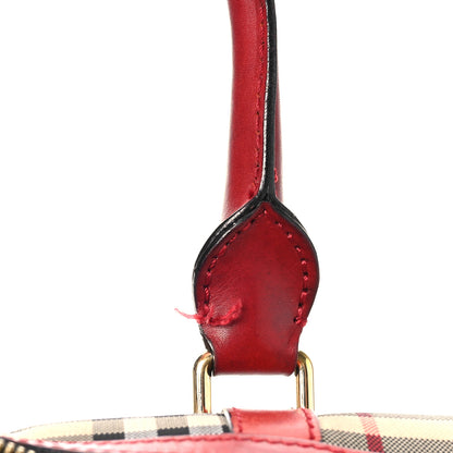 Burberry Horseferry Check Medium Alchester Bowling Bag Red 13 of 16