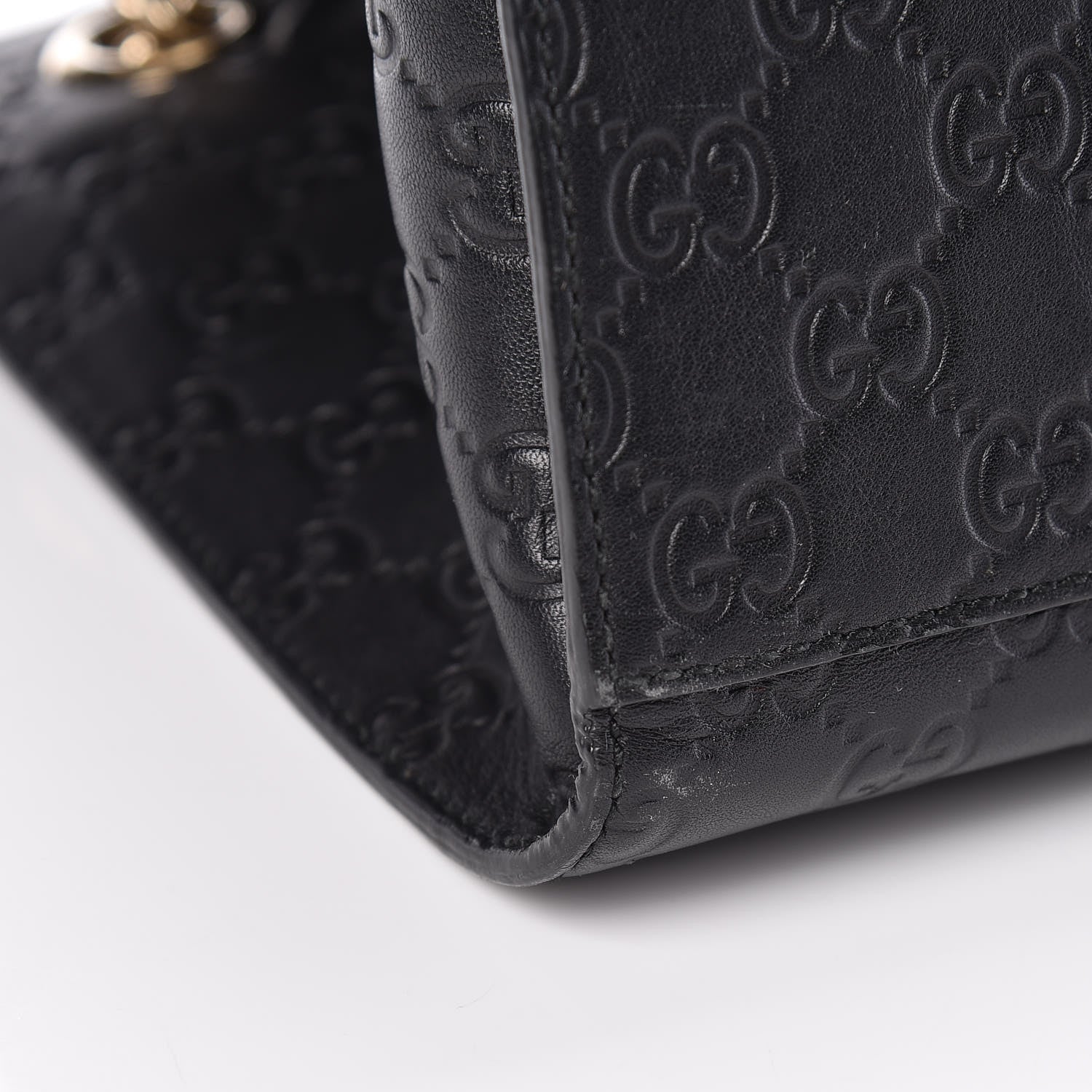 Gucci Guccissima Large Emily Chain Shoulder Bag Black 14 of 17