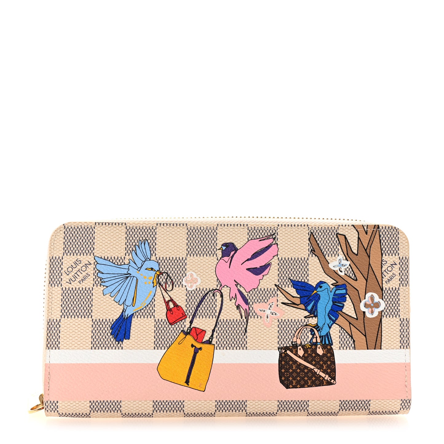 Damier Azur 2018 Christmas Animation Zippy Wallet