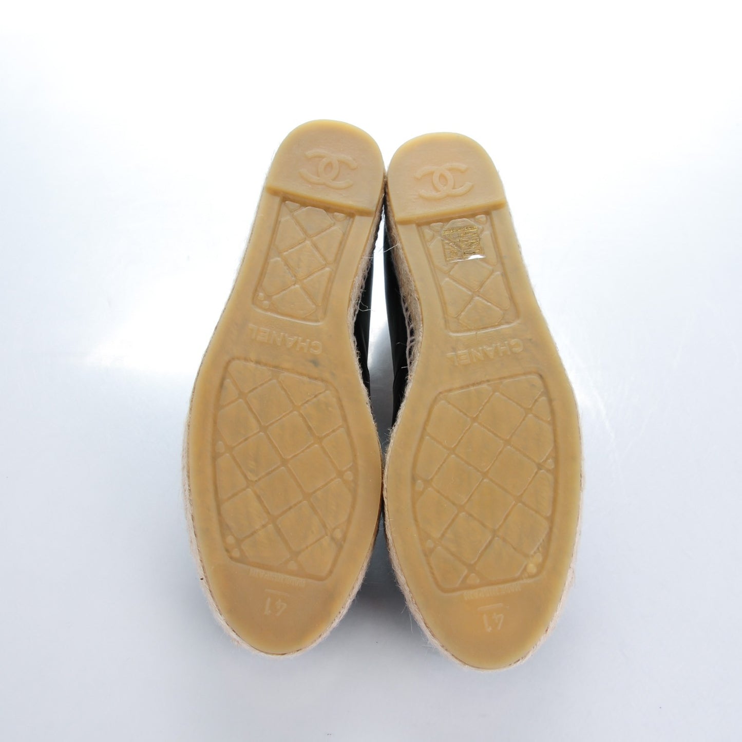 Lambskin CC Espadrilles 41 Black