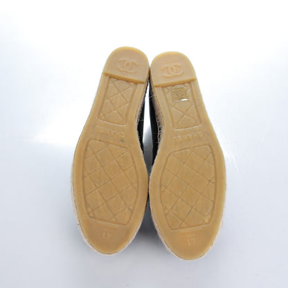 Chanel Lambskin CC Espadrilles 41 Black 5 of 10