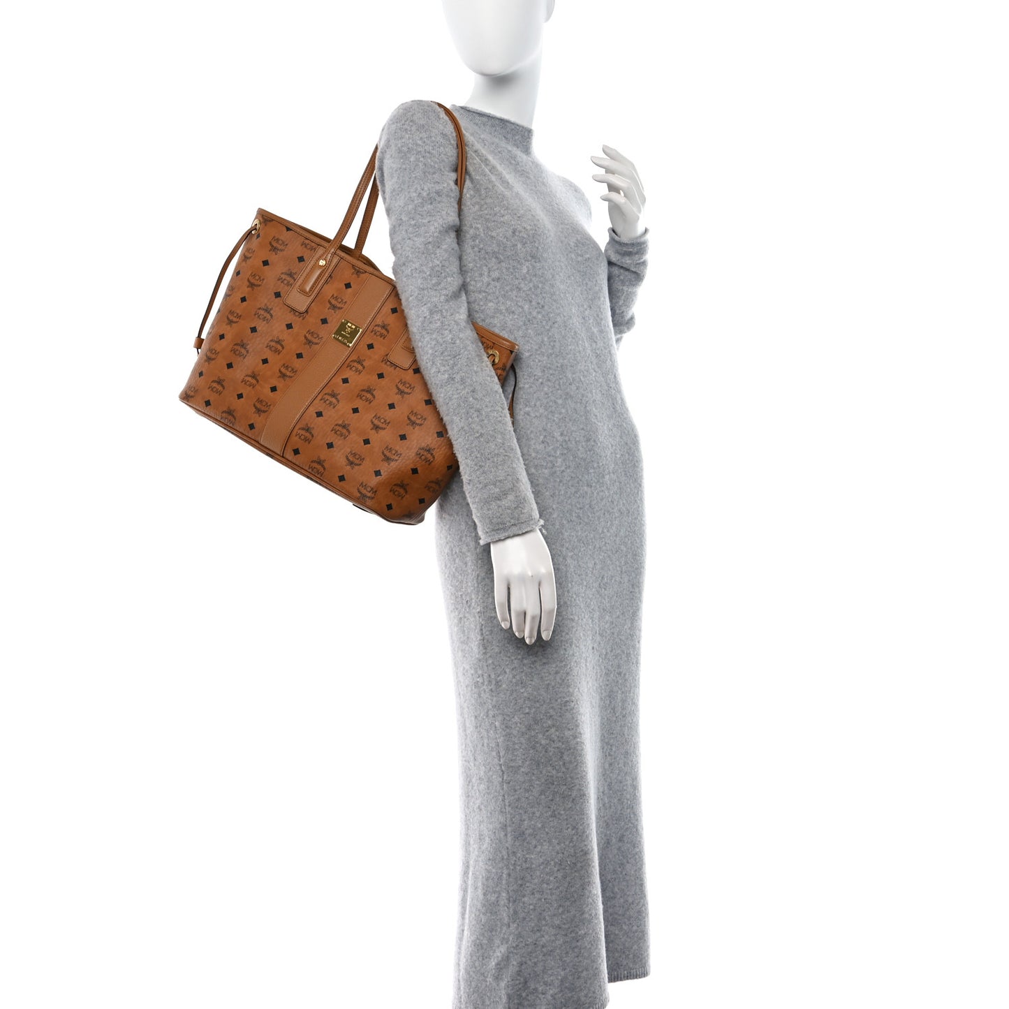 Visetos Medium Liz Reversible Shopper Tote Cognac