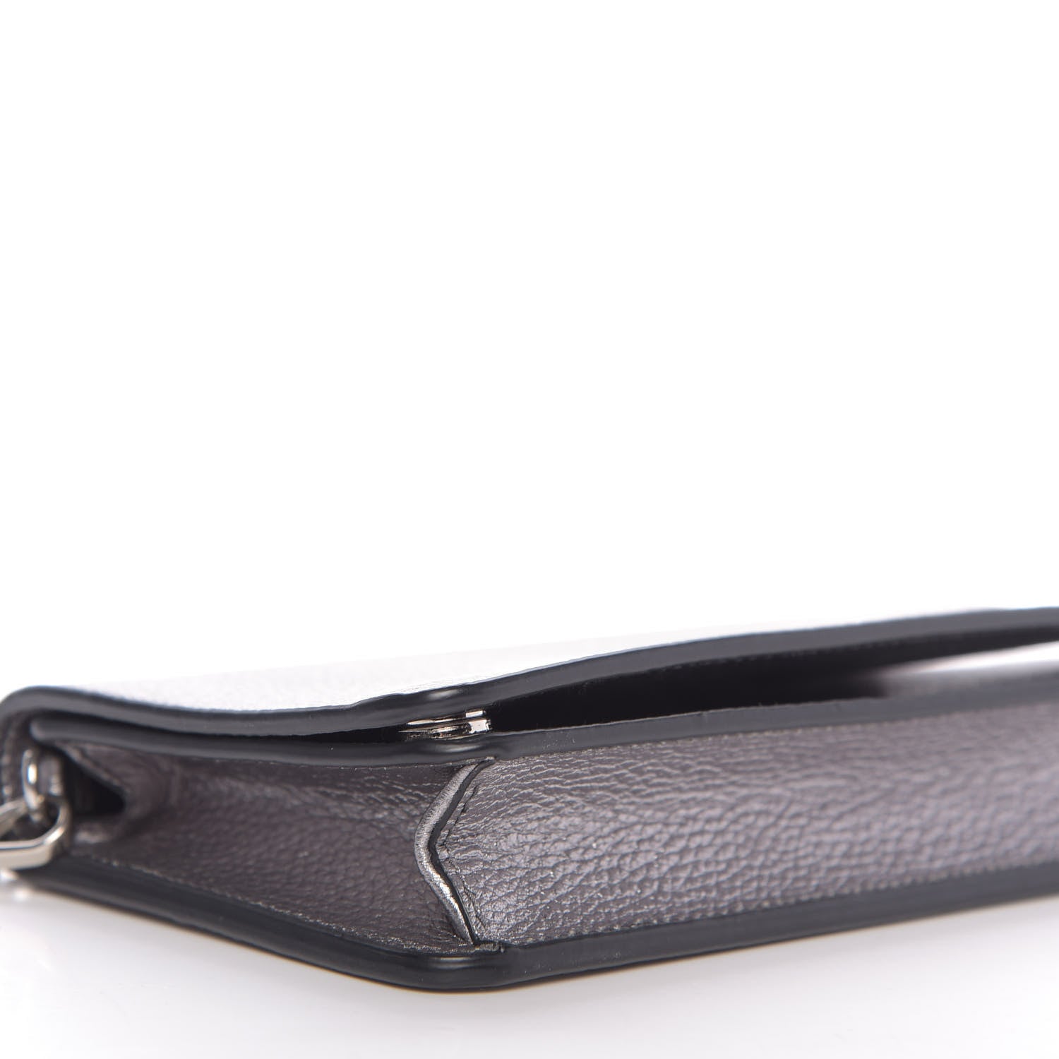 Prada Vitello Daino Chain Wallet Cromo 6 of 10
