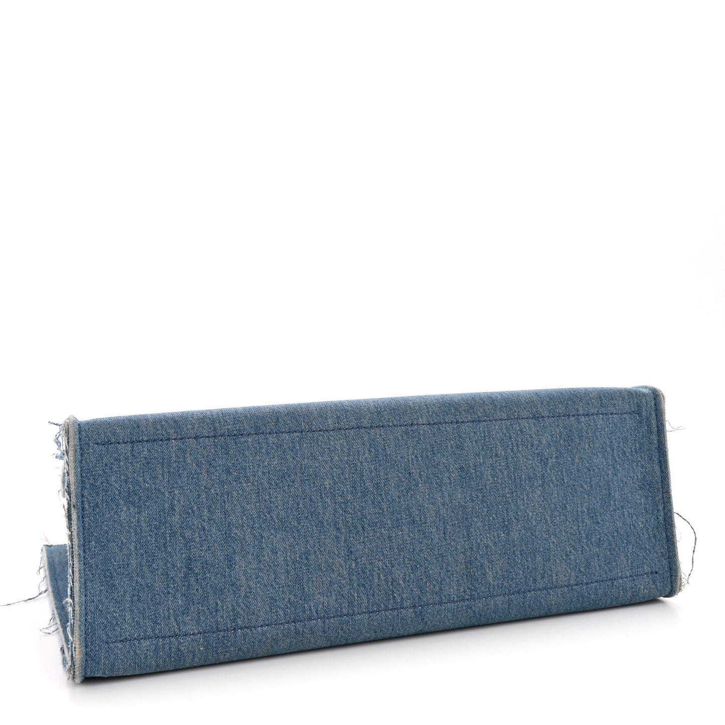 Denim Logo Shopping Tote Light Blue