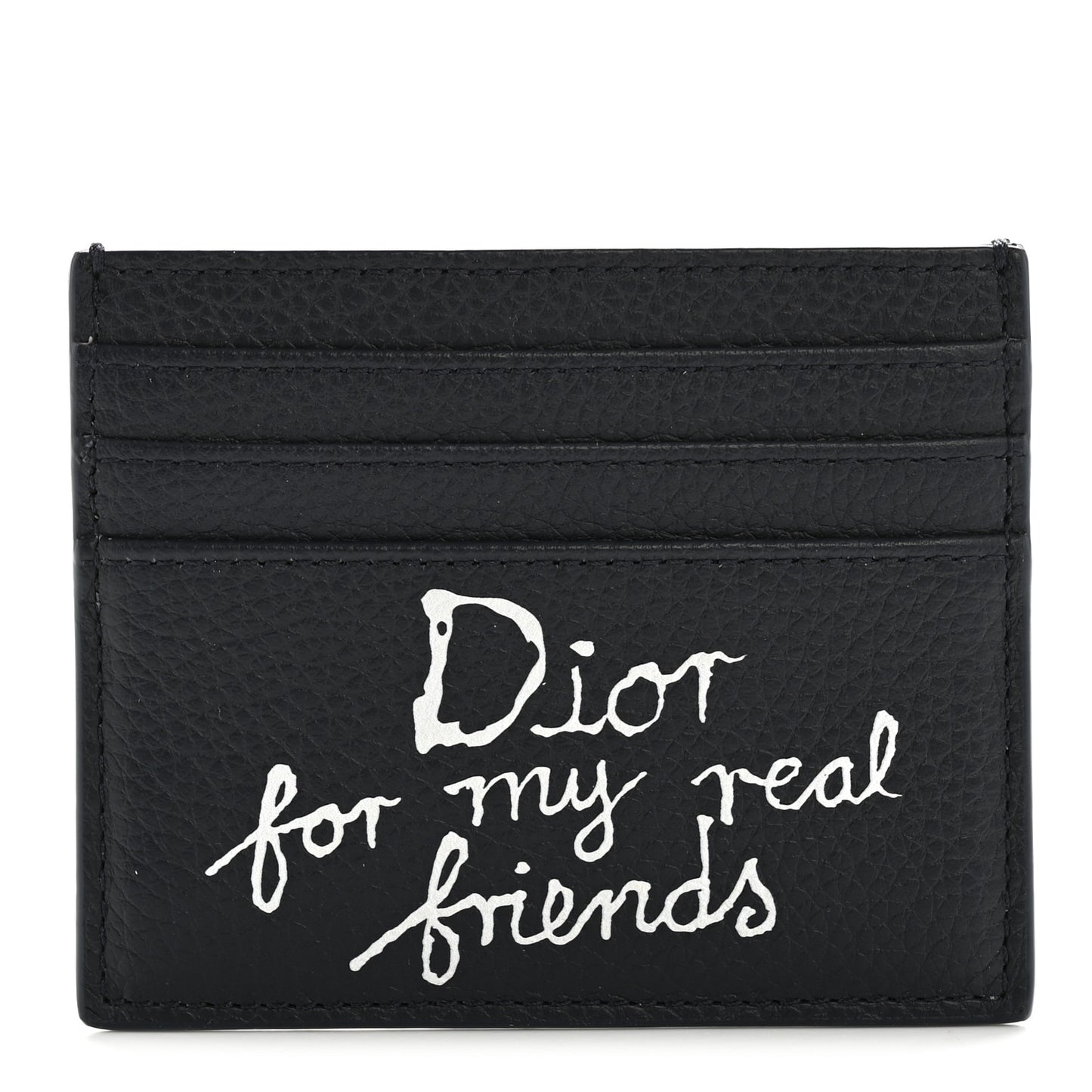 X HYLTON NEL Grained Calfskin Logo Card Holder Navy
