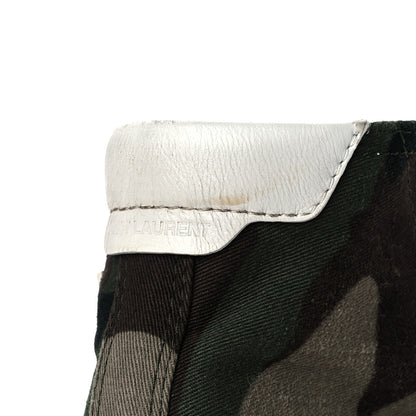 Saint Laurent Distressed Canvas Camouflage Print Bedford Hightop Sneakers 36 10 of 12