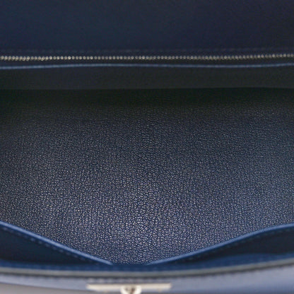 Hermes Epsom Horseshoe Kelly Sellier 28 Bleu Saphir Vert Cypress 5 of 11