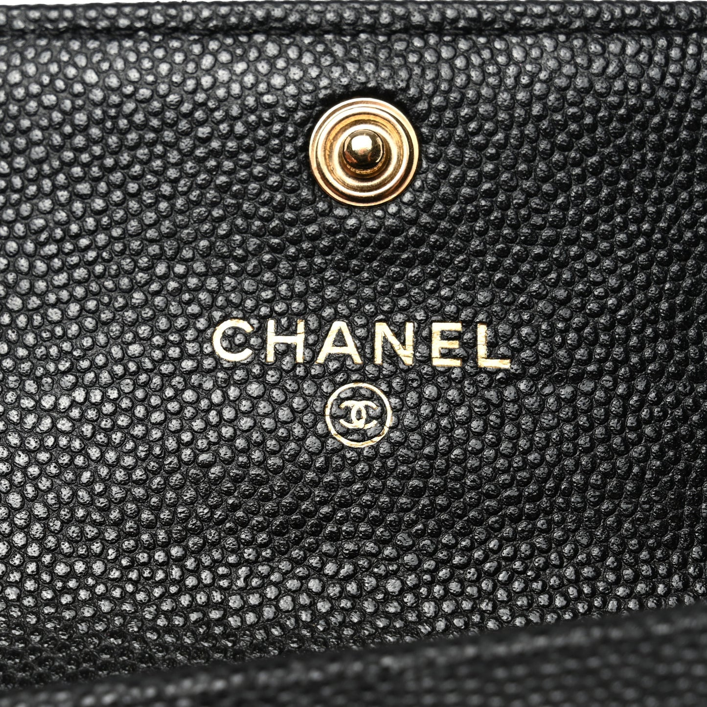 Caviar Quilted Boy Flap Card Holder Black
