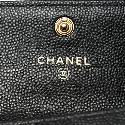 Chanel Caviar Quilted Boy Flap Card Holder Black 6 of 10