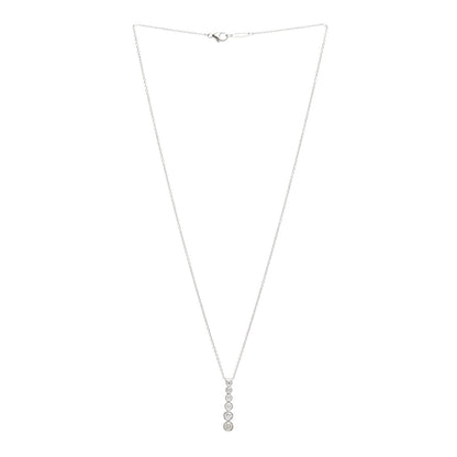 Tiffany Platinum Diamond Jazz Graduated Drop Pendant Necklace 3 of 4