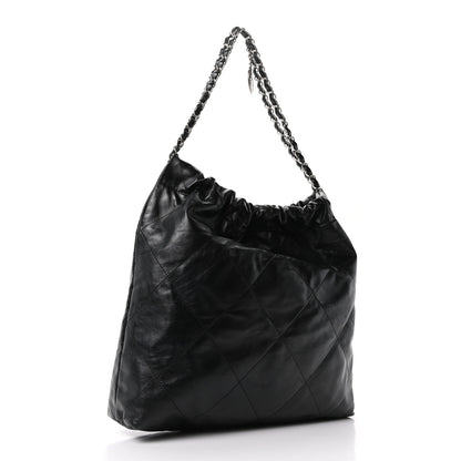 Chanel Shiny Calfskin Quilted Chanel 22 Black 6 of 23