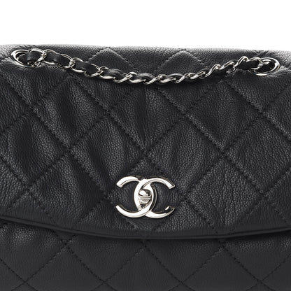 Chanel Grained Calfskin Single Flap Black 10 of 11