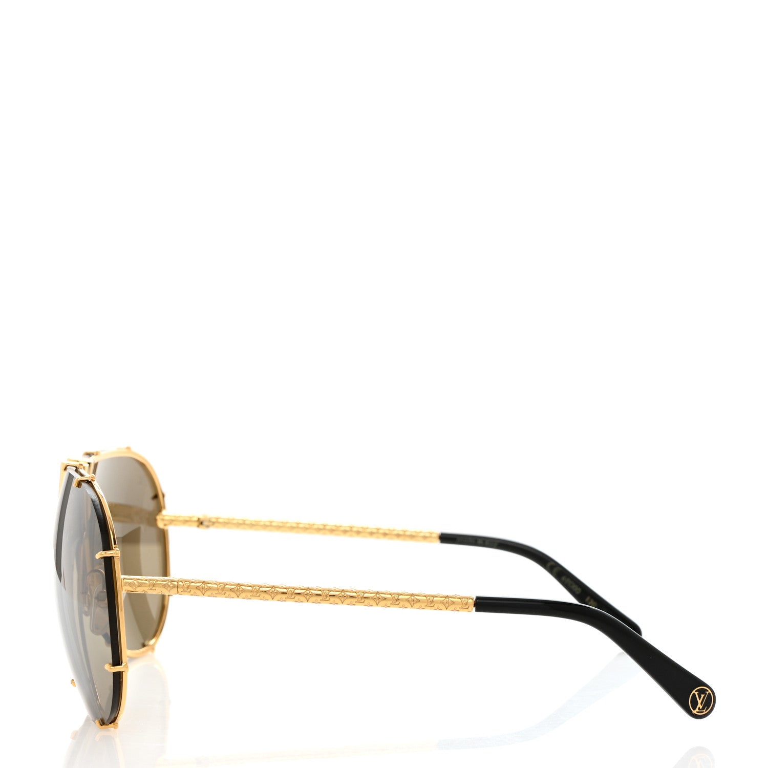 Louis Vuitton Metal LV Drive Sunglasses Z0897W Black Gold 3 of 8
