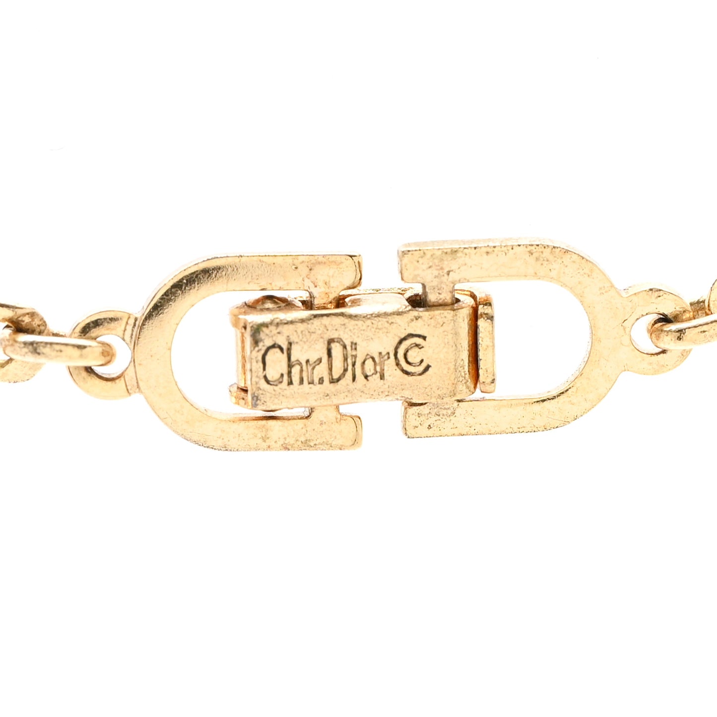 Metal CD Bar Necklace Gold Black