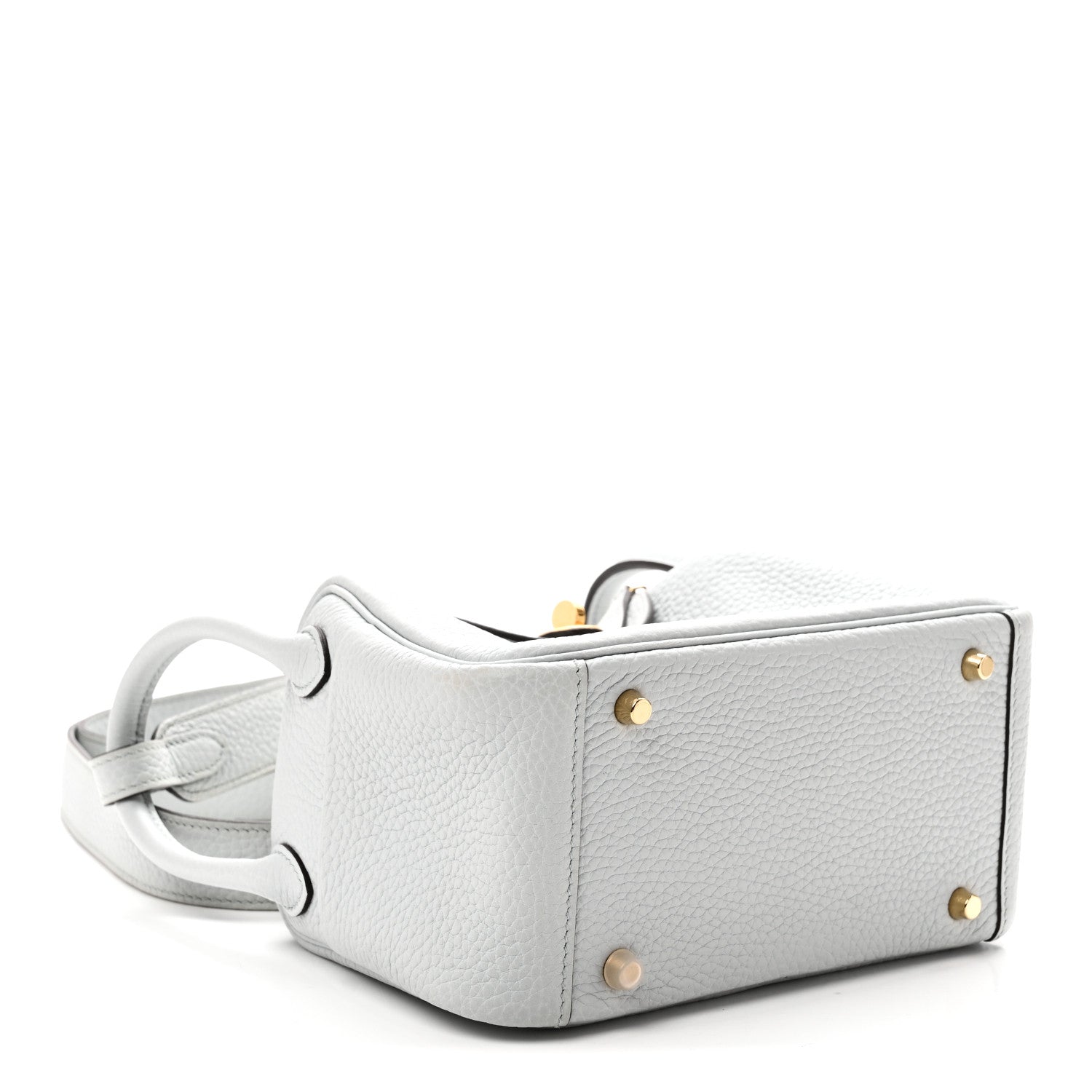 Hermes Taurillon Clemence Mini Lindy 20 Bleu Pale 4 of 11