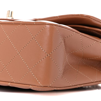 Chanel Lambskin Quilted Small Double Flap Brown 9 of 10