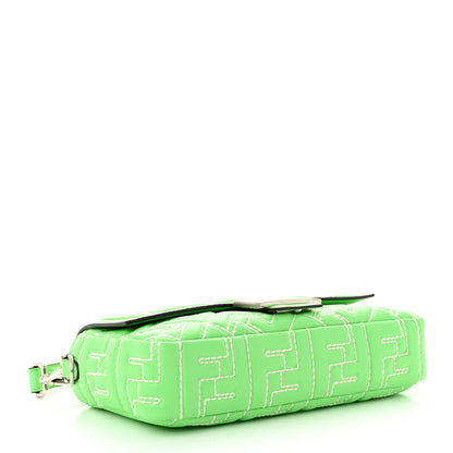 Fendi Nappa Stitched FF 1974 Embossed Baguette Edamame 4 of 10