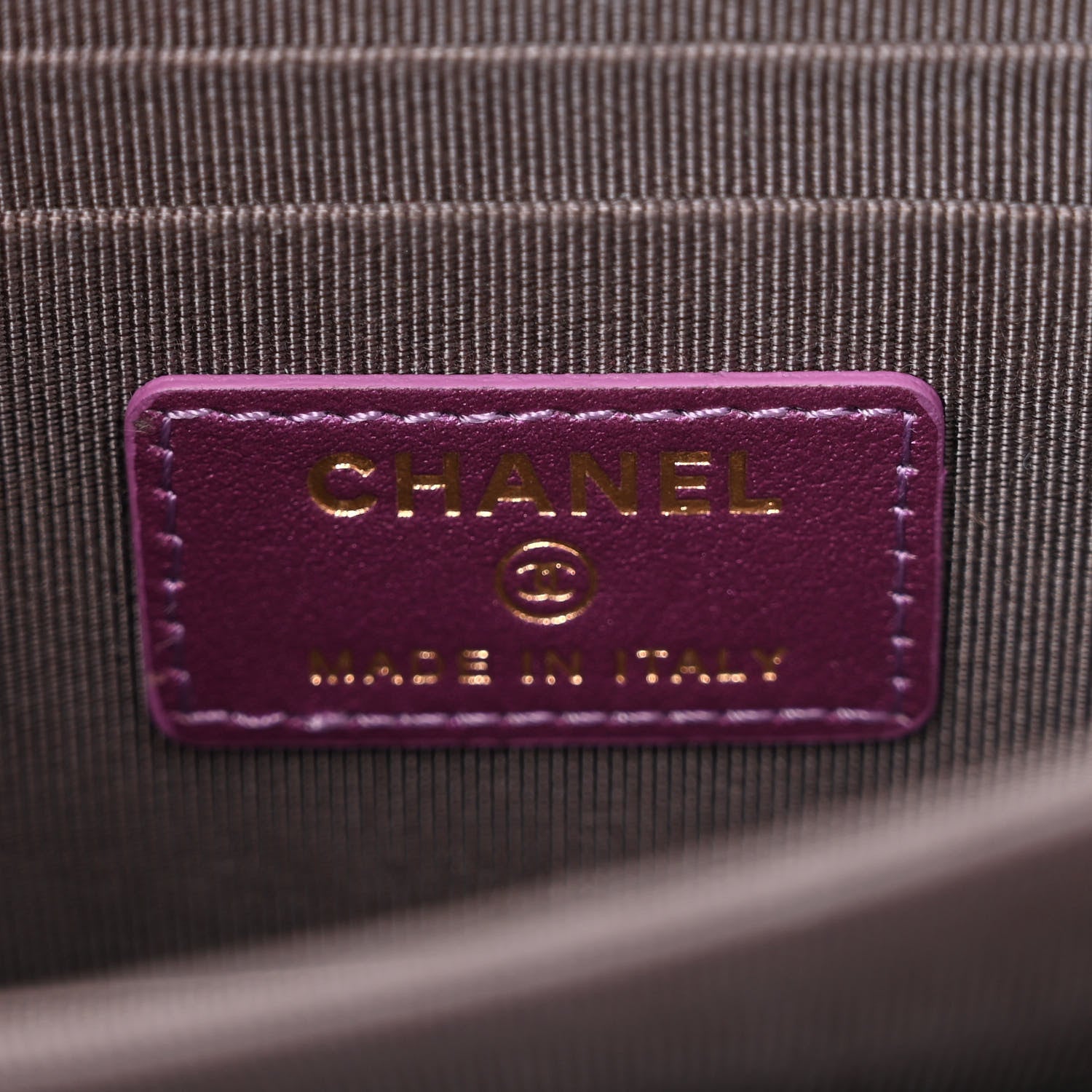 Chanel Iridescent Lambskin Quilted Mini Wallet On Chain WOC Purple 6 of 11