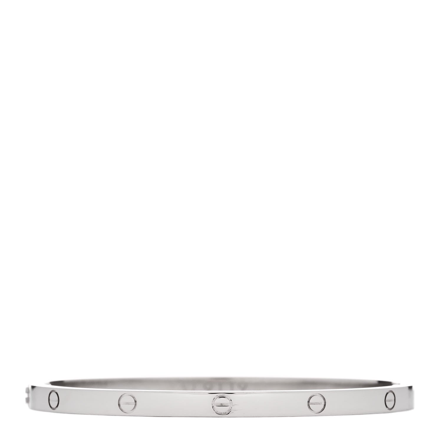 Cartier 18K White Gold Small LOVE Bracelet 16 2 of 8