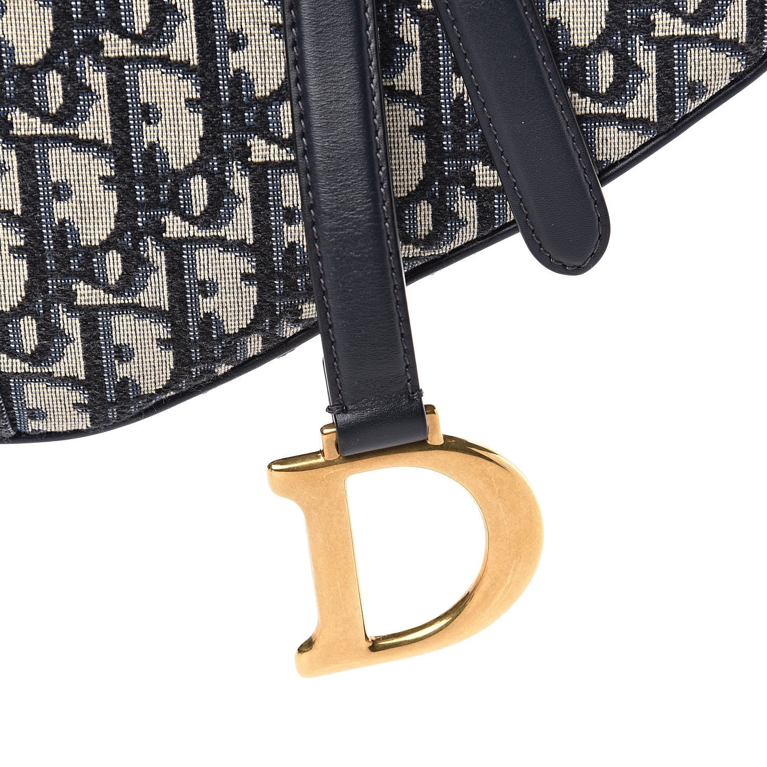 Christian Dior Oblique Saddle Bag Blue 10 of 11