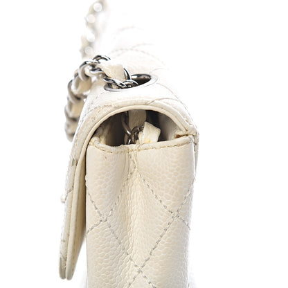 Chanel Caviar Quilted East West Flap White 14 of 16