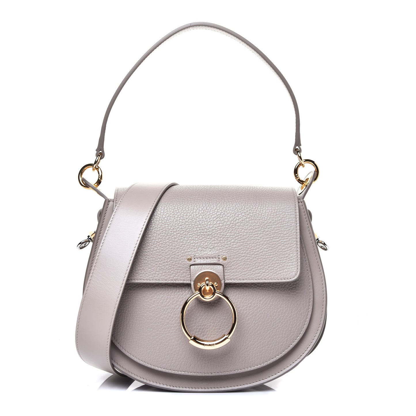 Calfskin Large Tess Bag Motty Grey