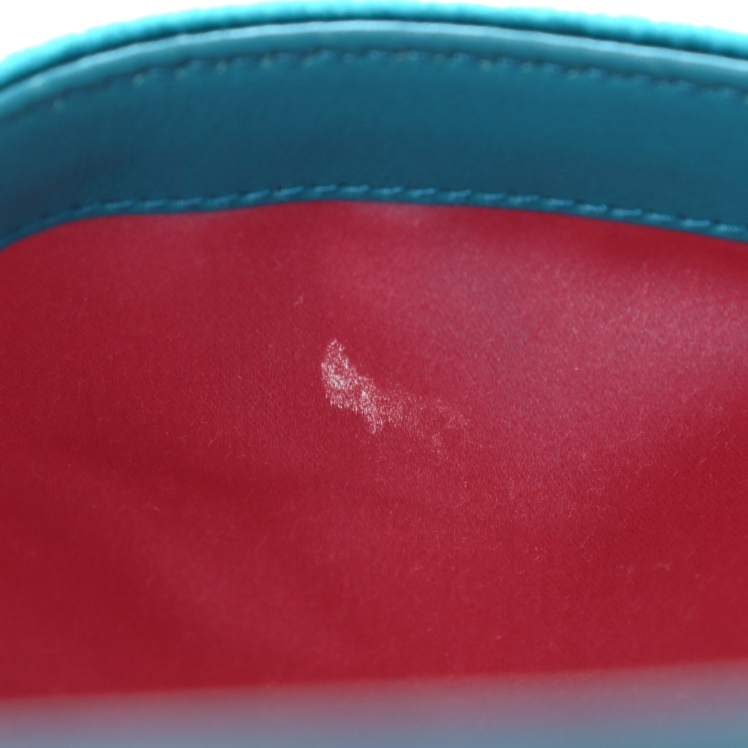 Gucci Velvet Matelasse Small GG Marmont Shoulder Bag Pavone Cyan 10 of 10