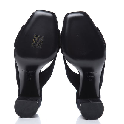 Saint Laurent Velvet LouLou 95 Mules 39 Black 5 of 9