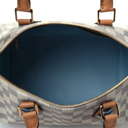 Louis Vuitton Damier Azur Braided Speedy Bandouliere 30 Blue 4 of 4