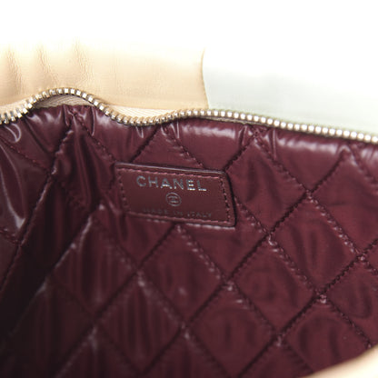 Chanel Lambskin Patchwork Medium Cosmetic Case Multicolor Burgundy 8 of 11