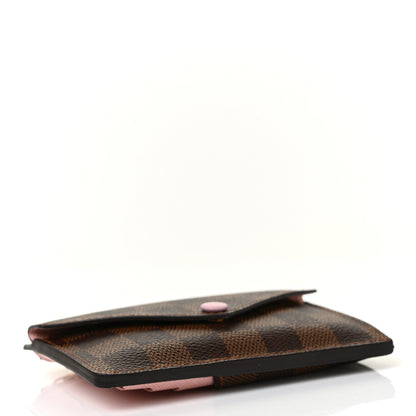 Louis Vuitton Damier Ebene Recto Verso Card Holder Rose Ballerine 4 of 9