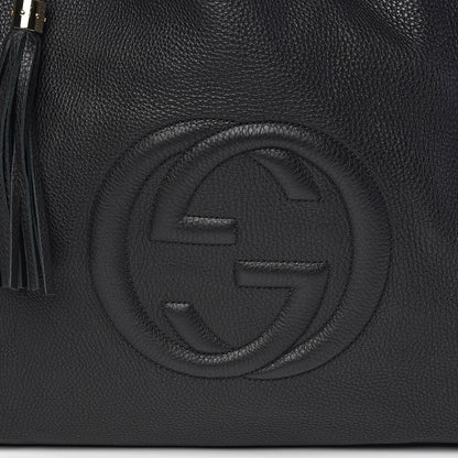 Gucci Pebbled Calfskin Large Soho Shoulder Bag Black 12 of 12