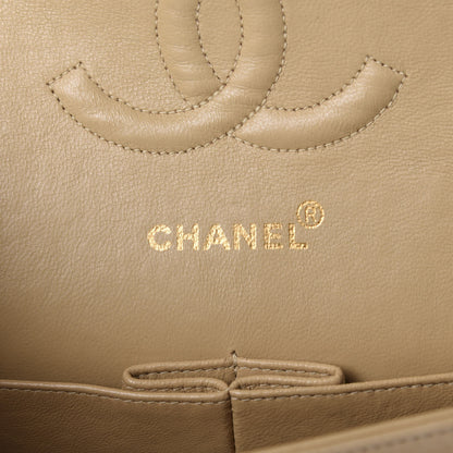 Chanel Lambskin Quilted Medium Double Flap Beige 8 of 13