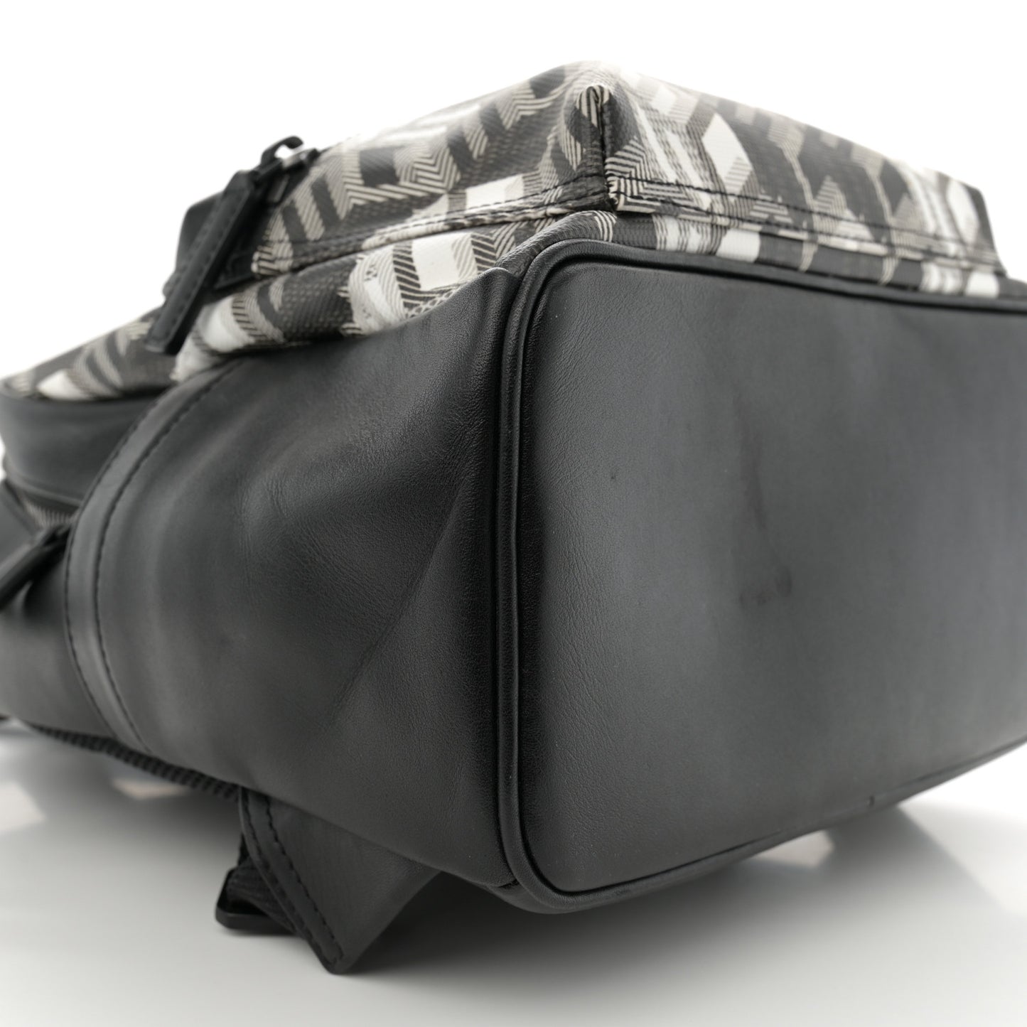 Cubic Monogram Medium Backpack Black White