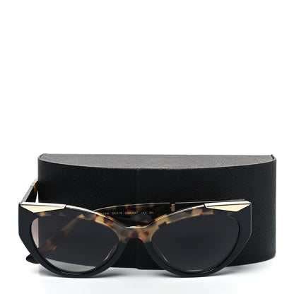 Prada Acetate Cat Eye Sunglasses SPR 03W Black Havana 7 of 7