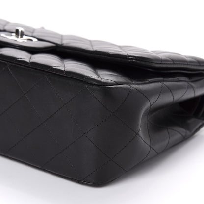 Chanel Lambskin Quilted Jumbo Double Flap Black 7 of 10