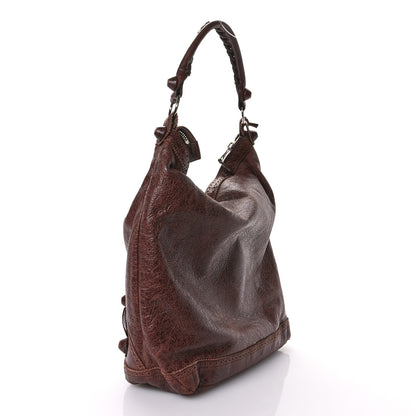 Balenciaga Agneau Giant Brogues Hardware Day Hobo Castagna 4 of 11