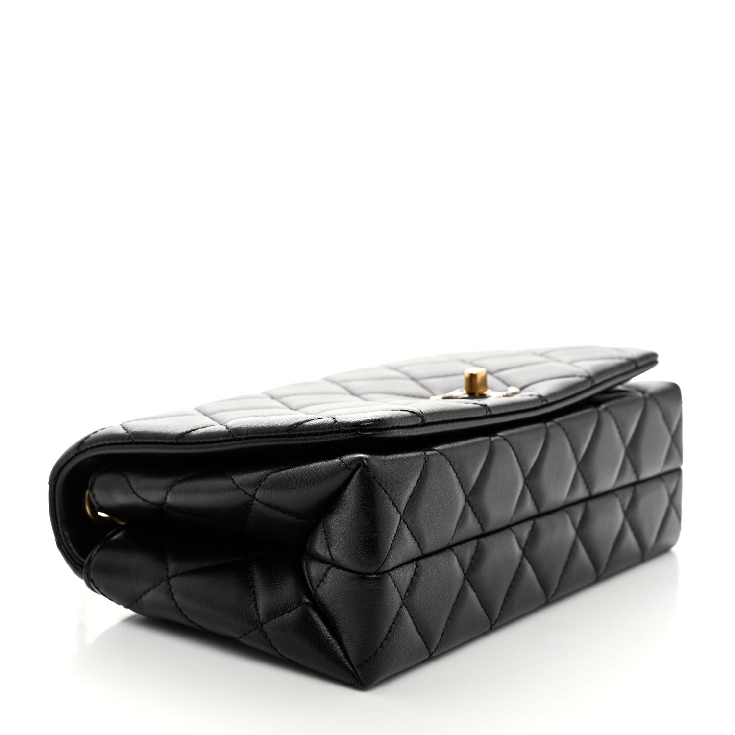 Chanel Shiny Lambskin Quilted Enamel CC Small Flap Black 4 of 10