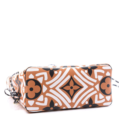 Louis Vuitton Monogram Giant Crafty Neverfull MM Creme Caramel 3 of 9