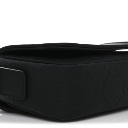 Gucci Rubber Effect Calfskin GG Mini Messenger Bag Black 9 of 10