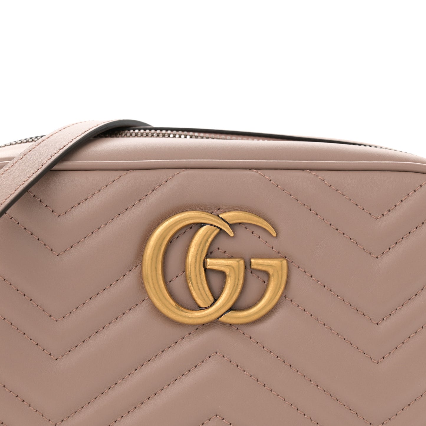 Calfskin Matelasse Small GG Marmont Chain Shoulder Bag Porcelain Rose