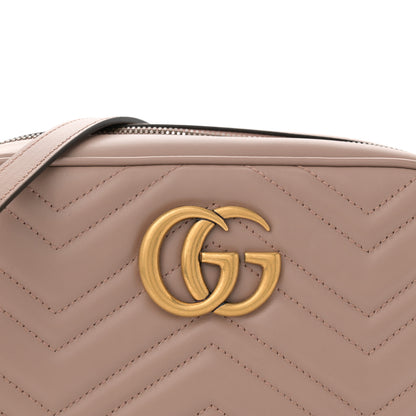 Gucci Calfskin Matelasse Small GG Marmont Chain Shoulder Bag Porcelain Rose 8 of 11