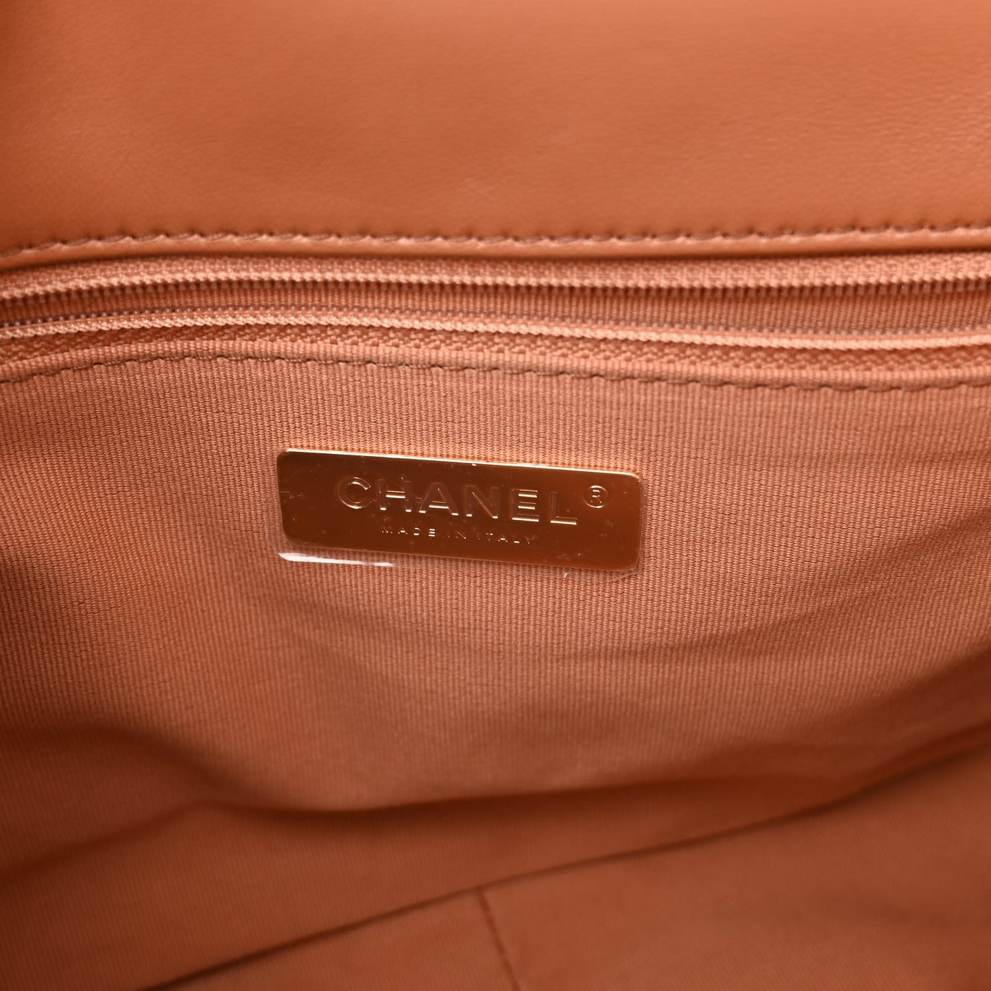 Lambskin Quilted Medium Chanel 19 Flap Brown