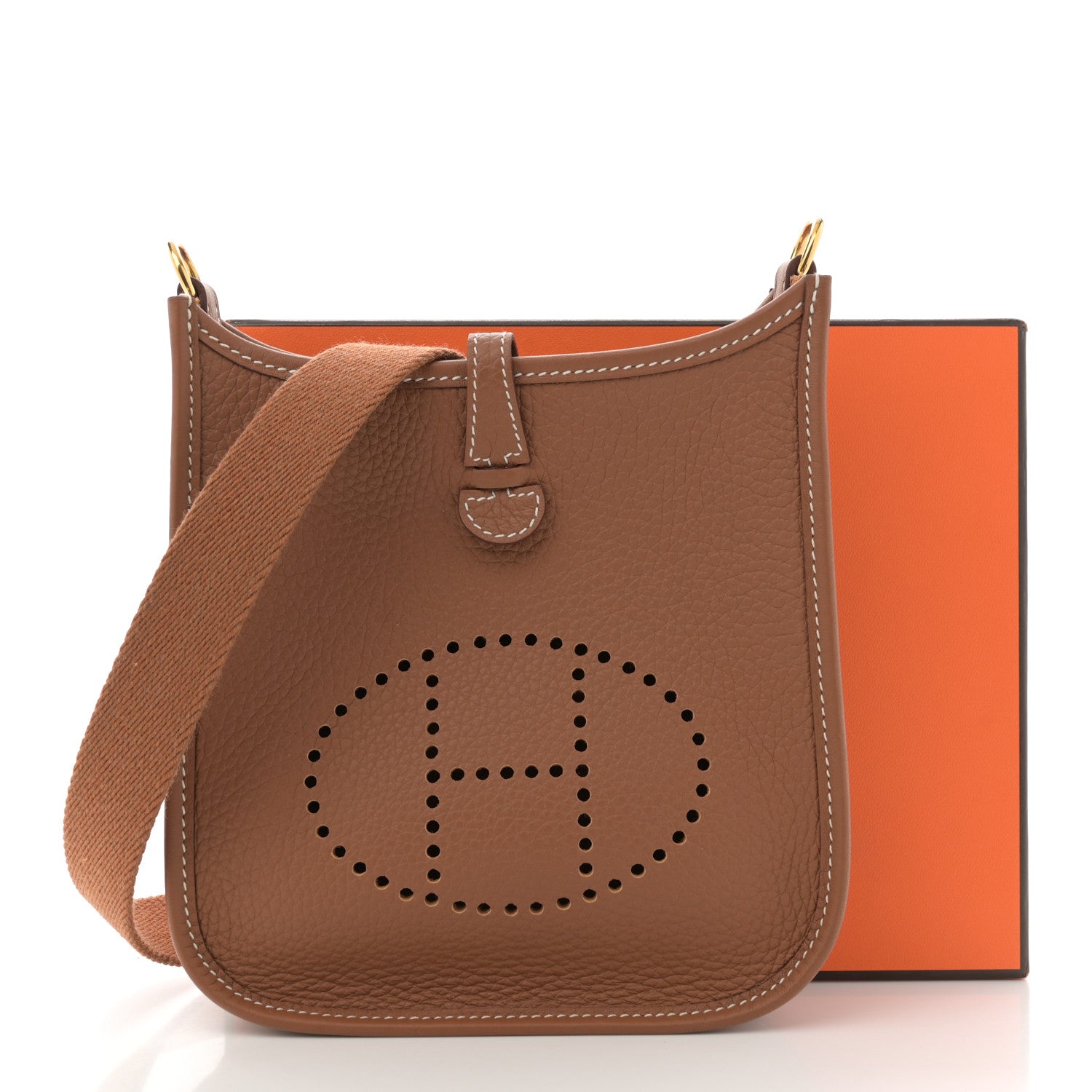 Hermes Taurillon Clemence Evelyne TPM Gold 11 of 11