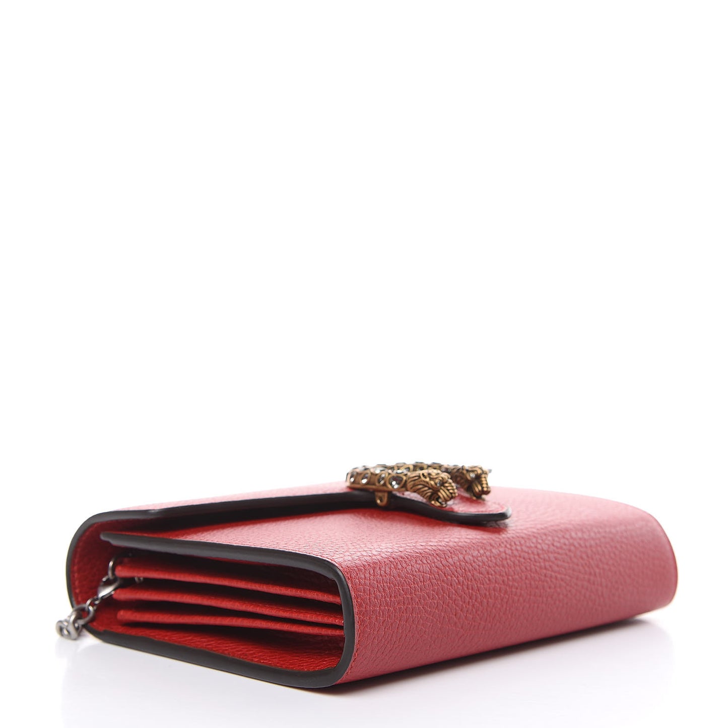 Calfskin Mini Dionysus Chain Wallet Hibiscus Red