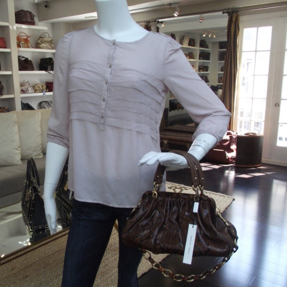 Marc Jacobs Python Small Stam Satchel Cinnamon 2 of 10