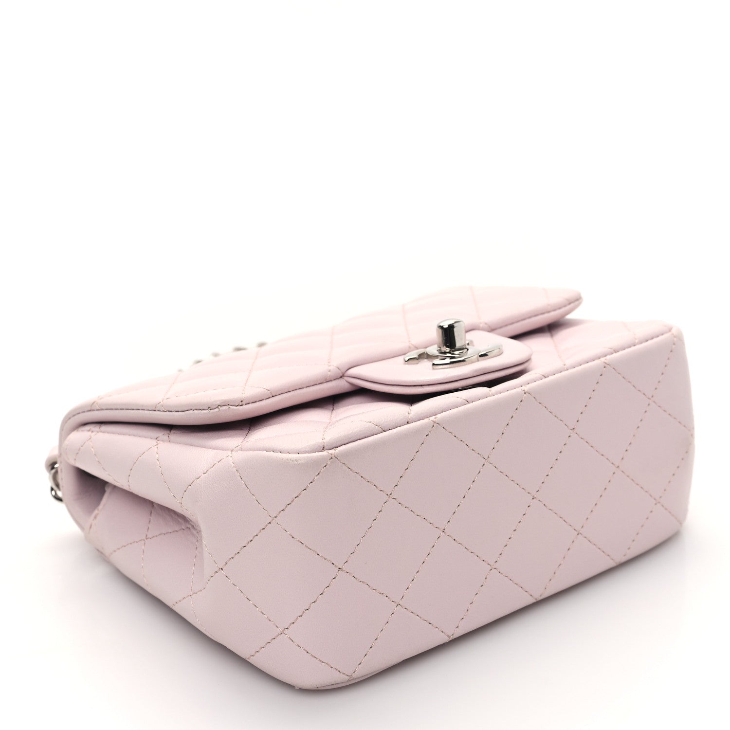 Chanel Lambskin Quilted Mini Square Flap Light Pink 4 of 10
