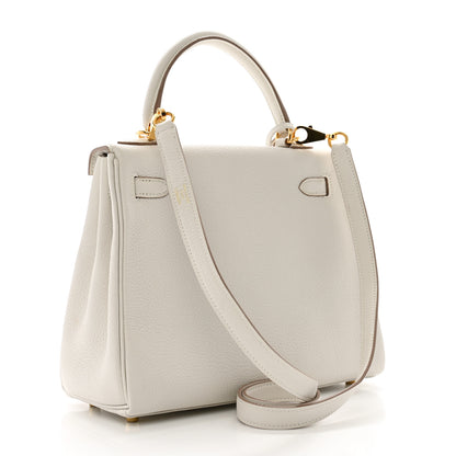 Hermes Togo Kelly Retourne 25 Gris Pale 2 of 11