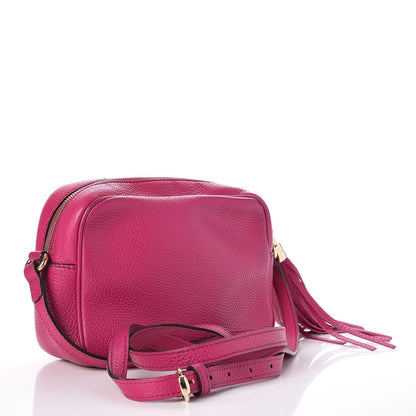 Gucci Pebbled Calfskin Small Soho Disco Bag Bright Bougainvillea 3 of 7